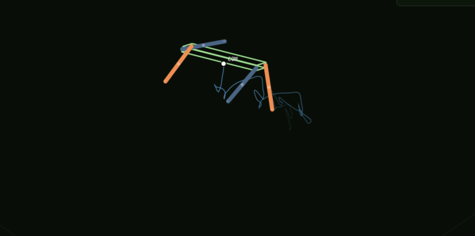 Quadruped simulation